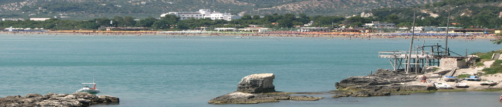 La spiaggia della Scialara a Vieste vista dalla Ripa