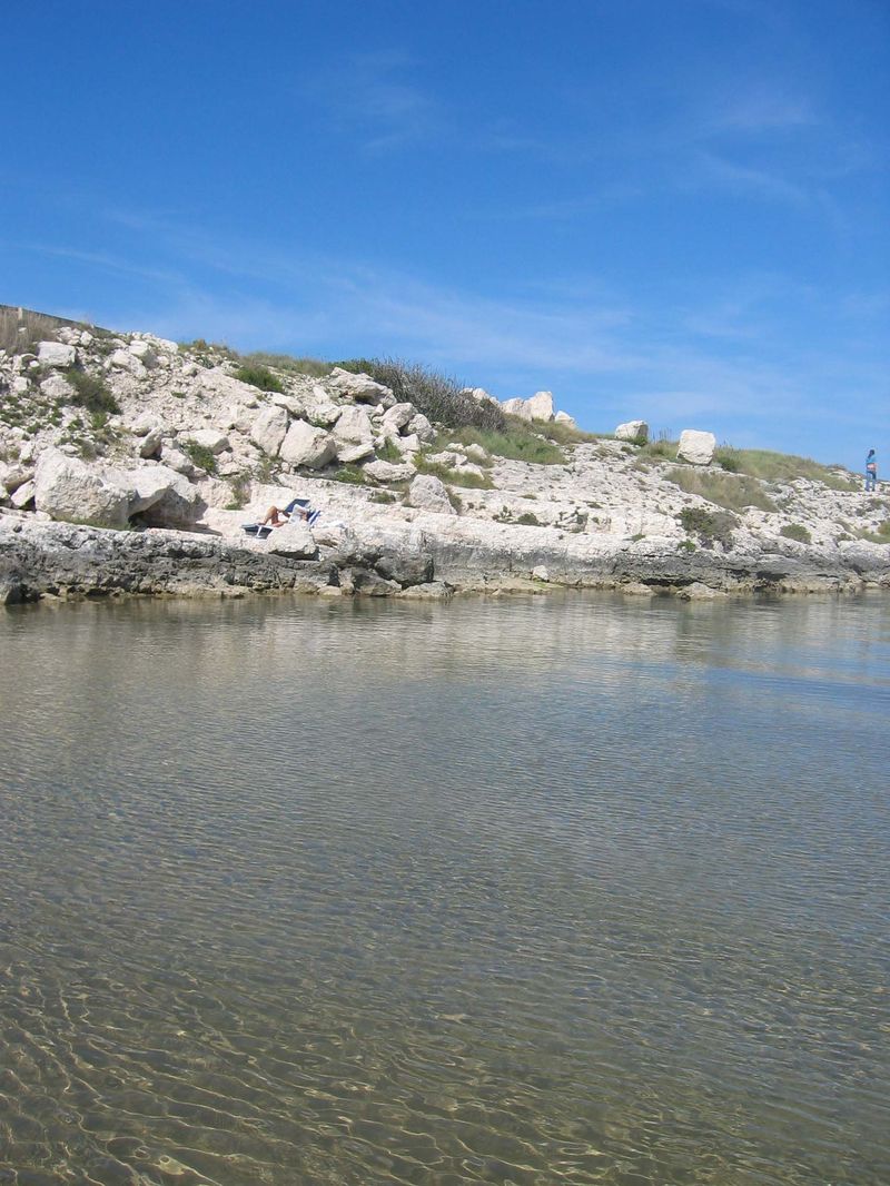 La costa di San Lorenzo a Vieste del gargano in Puglia